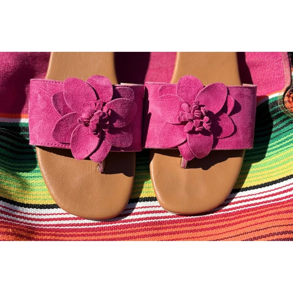 Sunshine In A Box Sz 9-10 Beach Pool Vacation Flats Zara, Dolce Vita & Mariella - Picture 6 of 11
